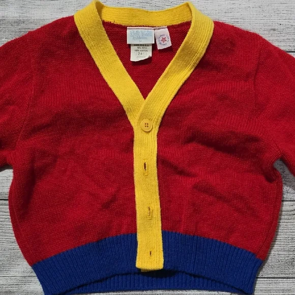 Vintage Colorful Kids Cardigan - Picture 3 of 4
